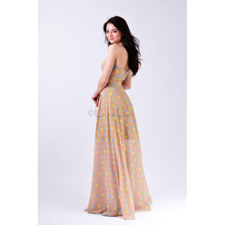 Octaviana 2 dress showing its open back and crossed straps