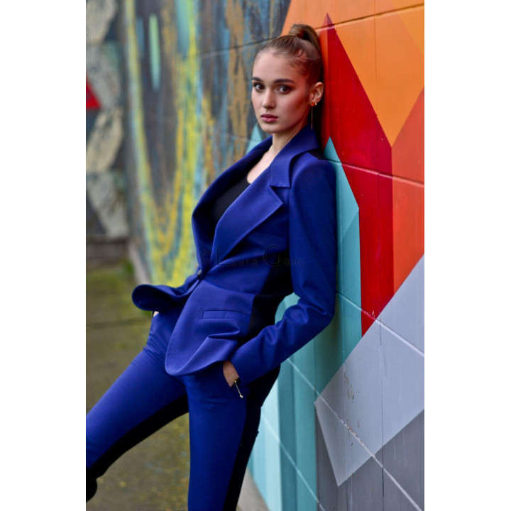 Costum Ramona color-mix cu 3 piese
