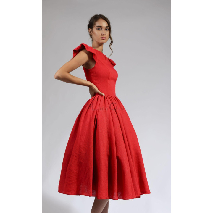 Rochie Lidia, jupa tulle, personalizata, material indisponibil, alte variante la cerere