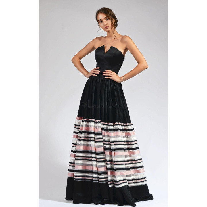 Rochie Erica 5 , corset bumbac satinat si organza tesuta