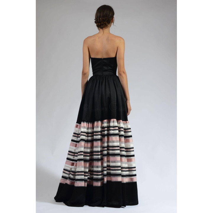 Rochie Erica 5 , corset bumbac satinat si organza tesuta
