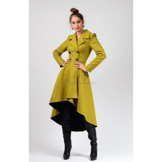 Lavinia 2 wool coat with double-breasted buttons and an asymmetric hem