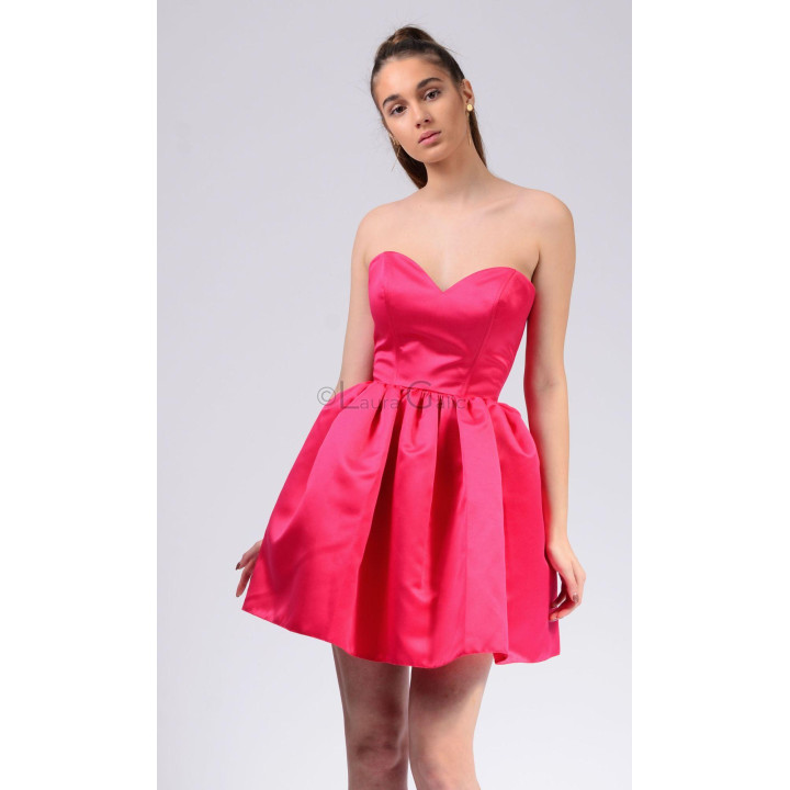 Dalma short satin taffeta dress