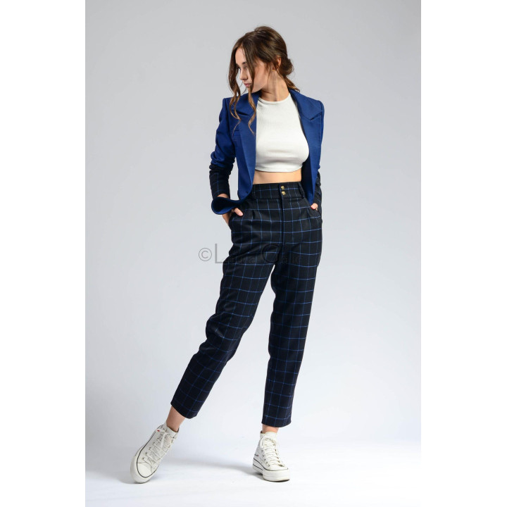 Costum Ramona split albastru