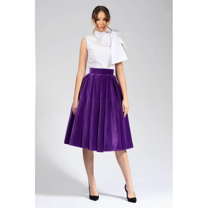 Cotton velvet skirt