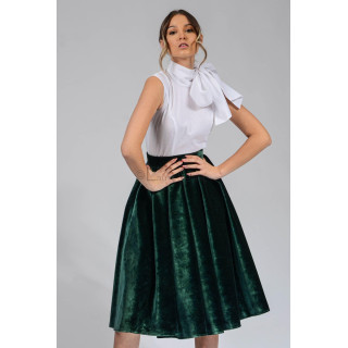 Cotton velvet skirt