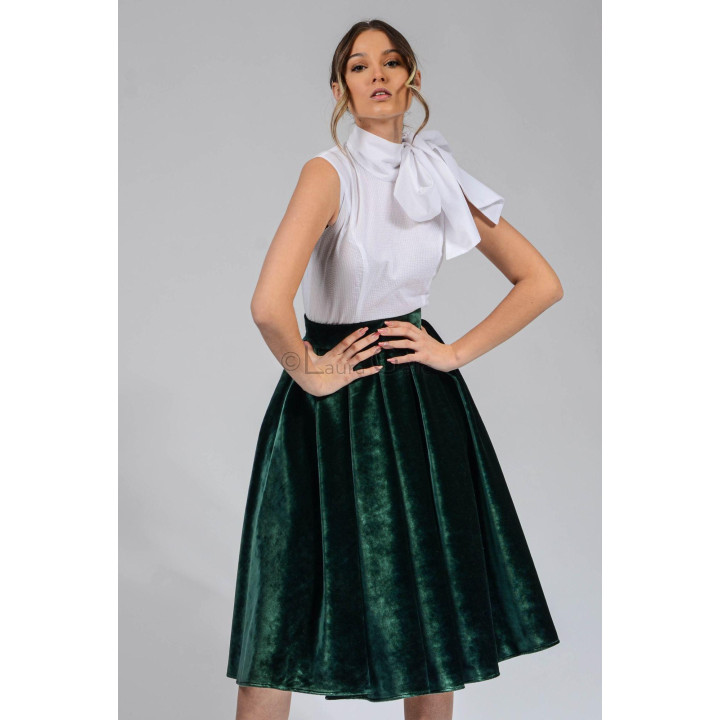 Cotton velvet skirt