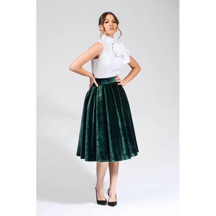 Cotton velvet skirt