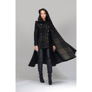 Rebecca 1 Coat , detachable cape