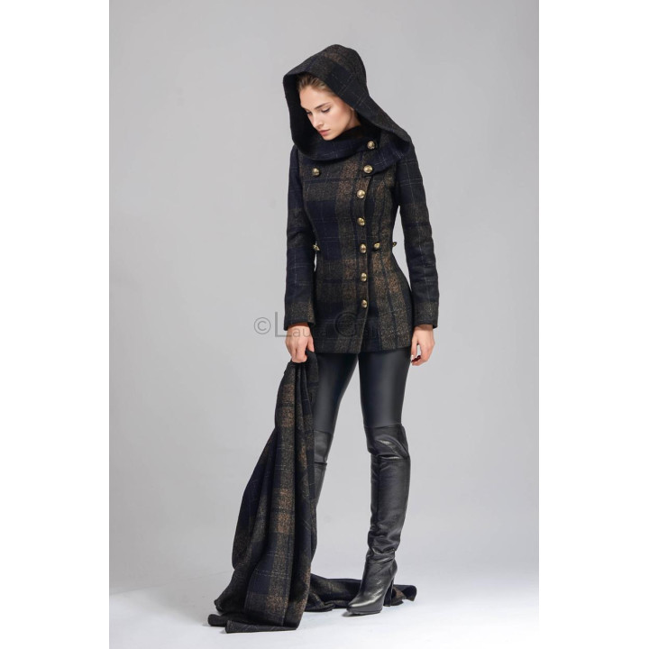 Rebecca 1 Coat , detachable cape