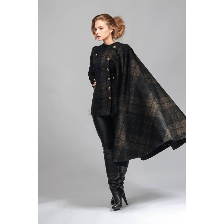 Rebecca 1 Coat , detachable cape