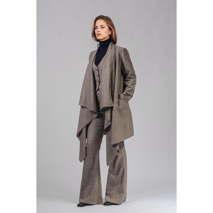Costum demetra 3 piese cu pantaloni evazati