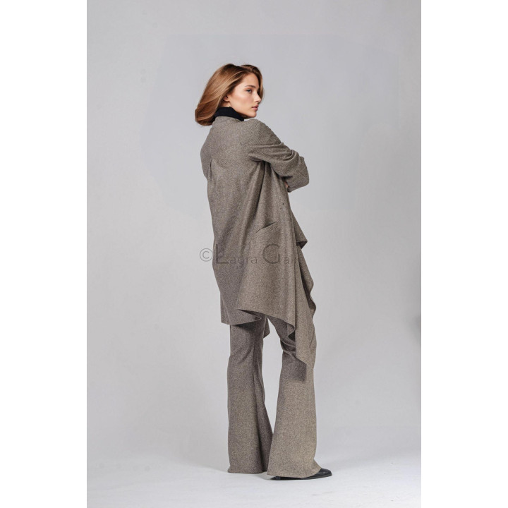 Costum demetra 3 piese cu pantaloni evazati