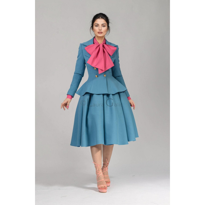 Marisa skirt showing its fixed waistband and full midi shape