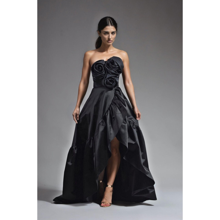Anabel 2 skirt with asymmetric panels and gathered hem ruffles