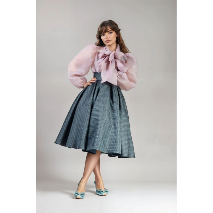 Costum 3 piese Brocard Federica 3, cu fusta plisata si bluza Lucretia
