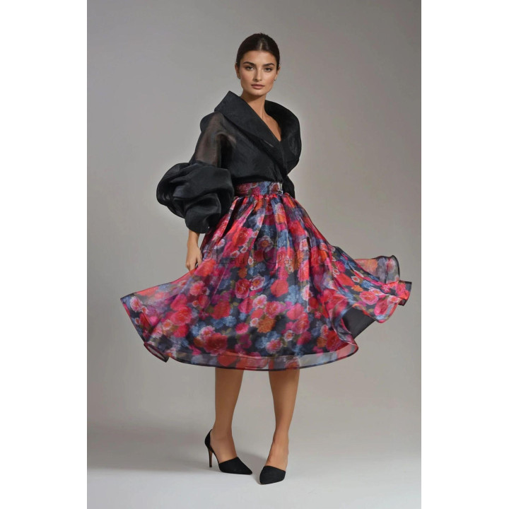 Denisa midi floral skirt