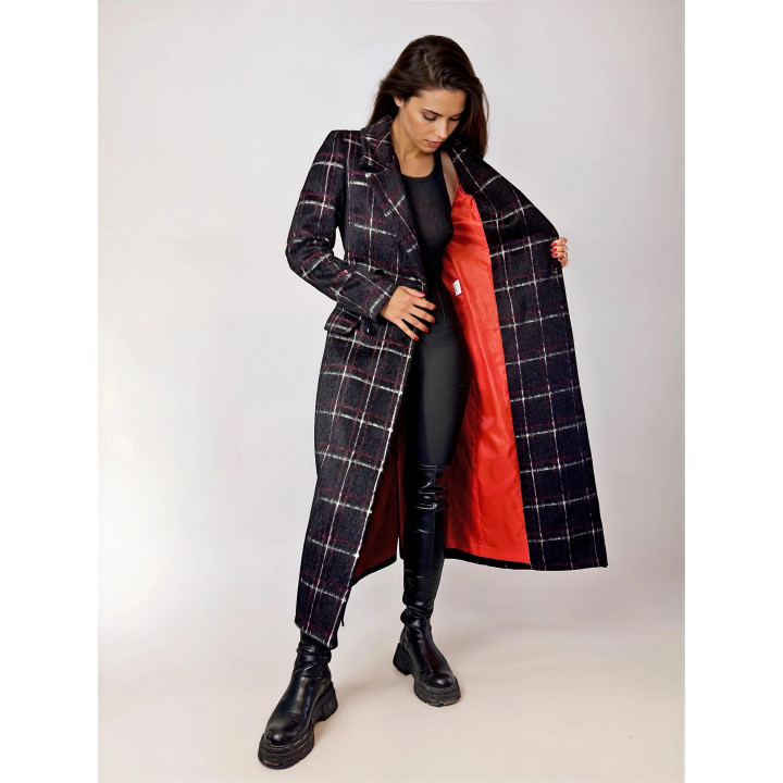 Athena Wool Coat with Soft Fuzzy Texture | Laura Galic