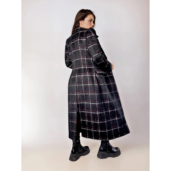 Athena Wool Coat with Soft Fuzzy Texture | Laura Galic