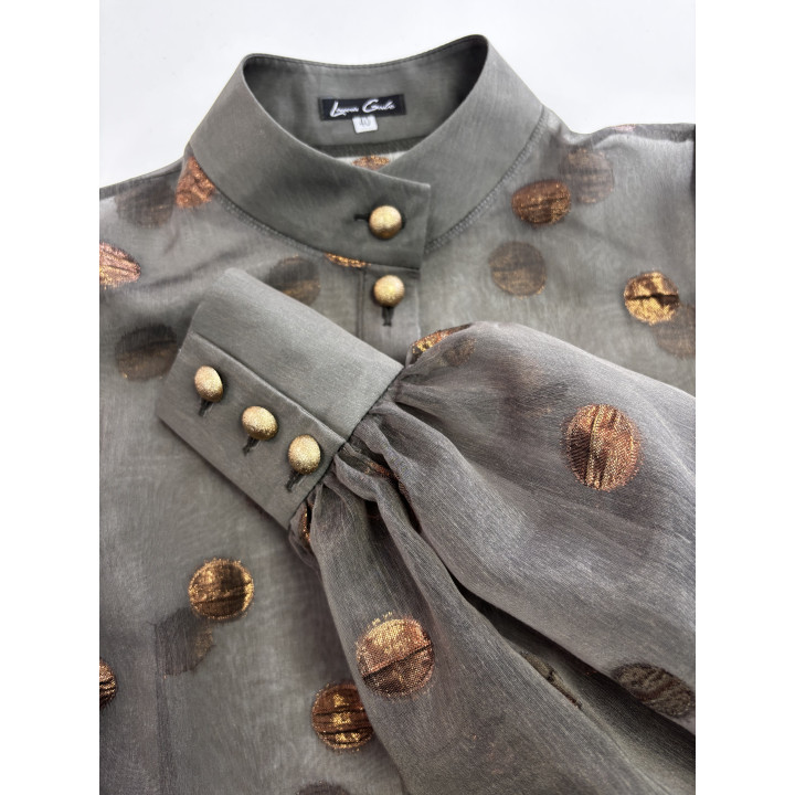 Luana 2 Organza shirt and skirt ensemble, stock