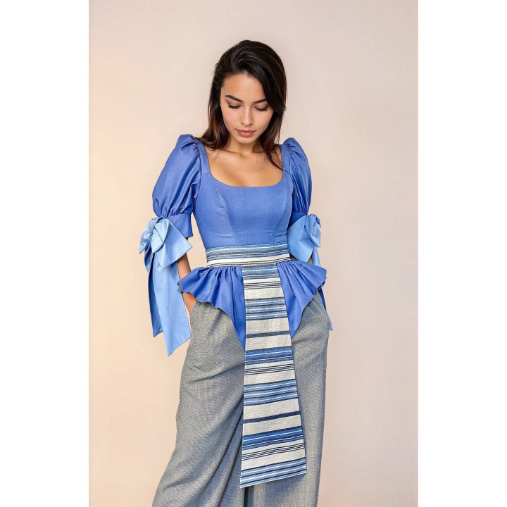 Compleu 3 piese Bluza Mălina, catrinta si pantaloni John 2 stoc