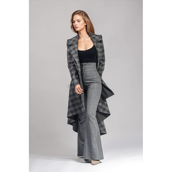 woolen Flared trousers, side zipper, standard size 38