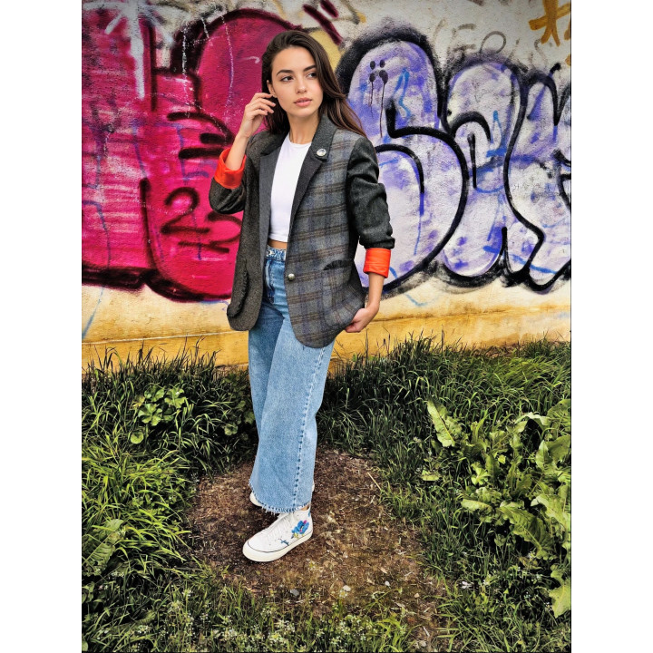 Ramona patchwork jacket, oversized