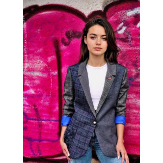 Sacou Ramona patchwork, croi supradimensionat