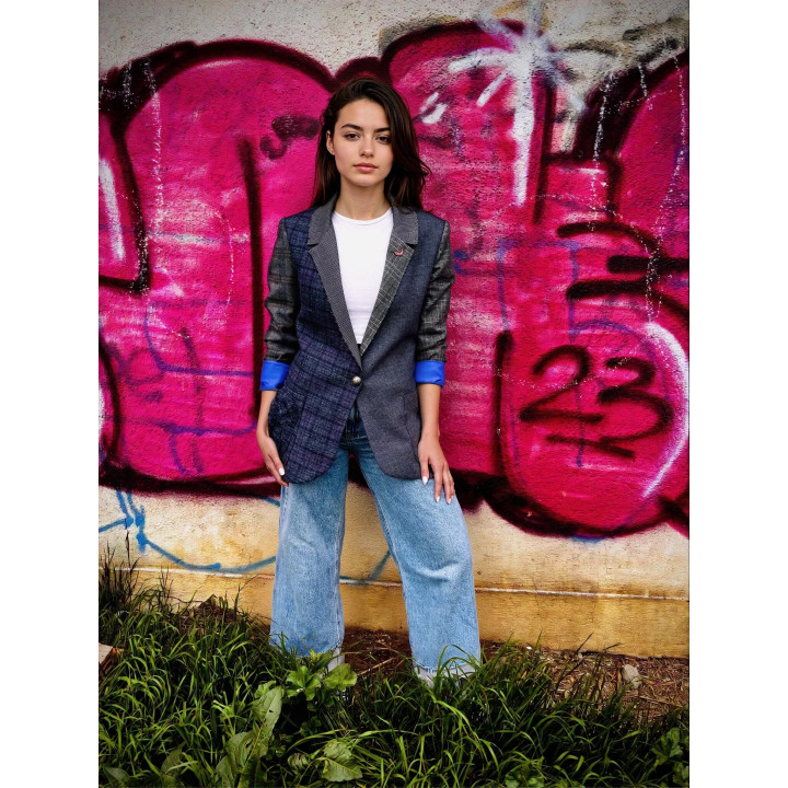 Ramona patchwork jacket, oversized