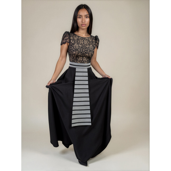 Compleu 3 piese: Bluza Crina dantela, fusta Hera, catrinta detasabila