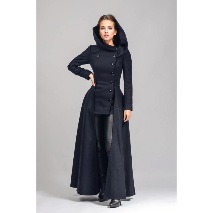 Rebecca 1 Coat , detachable cape stock
